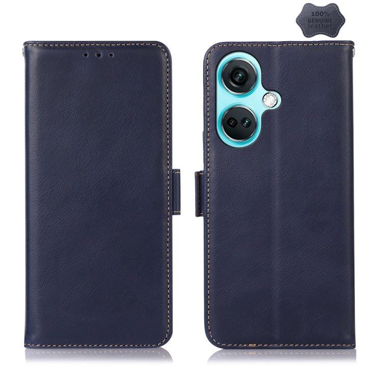 Magnetic Crazy Horse Texture Genuine Leather RFID Phone Case