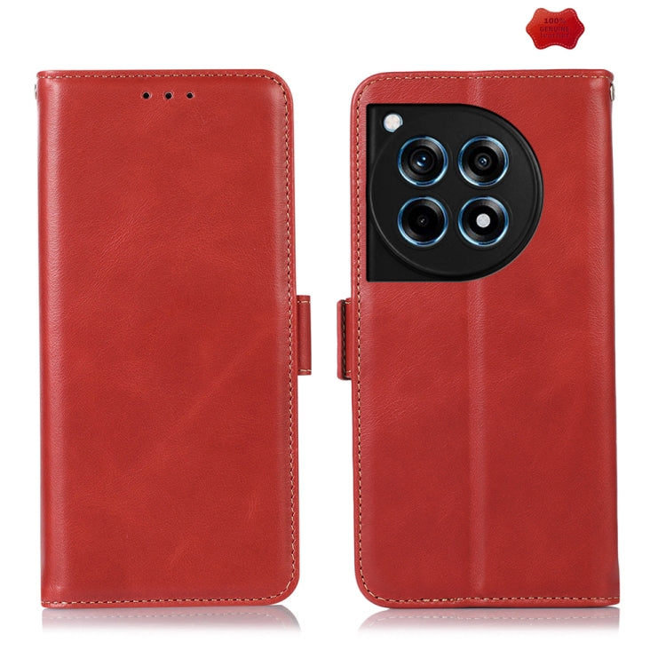 Magnetic Crazy Horse Texture Genuine Leather RFID Phone Case