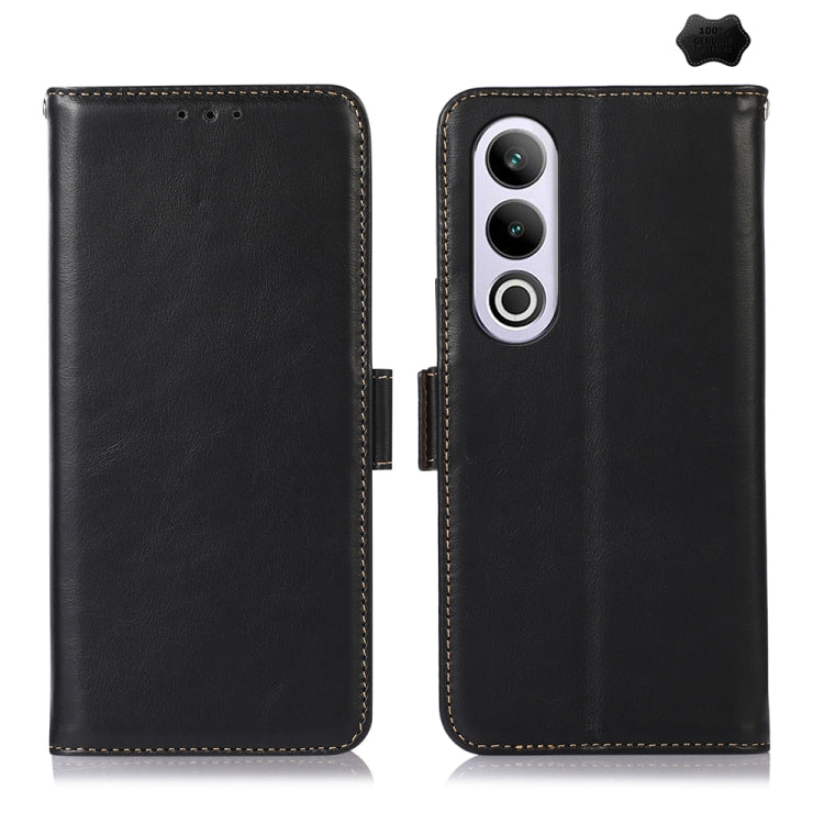 Magnetic Crazy Horse Texture Genuine Leather RFID Phone Case