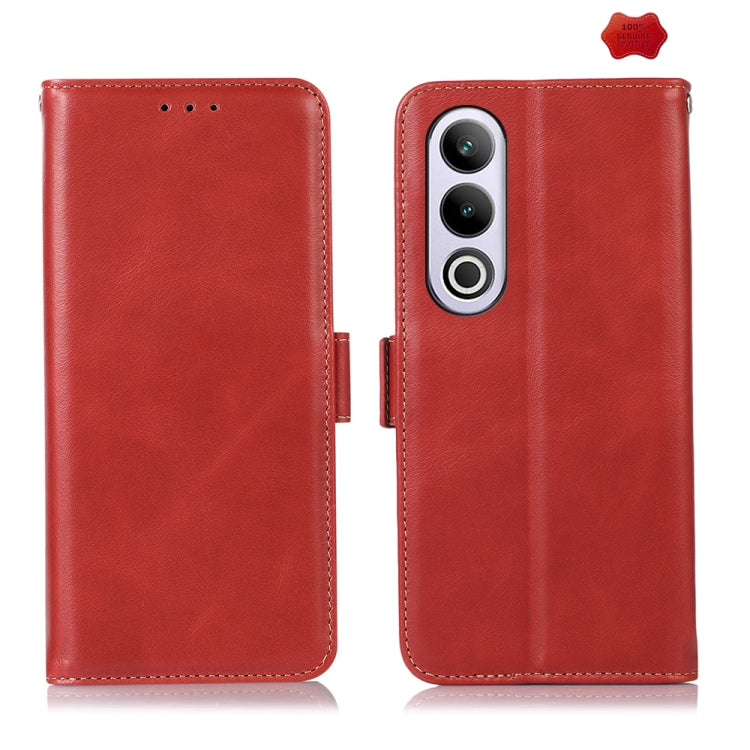 Magnetic Crazy Horse Texture Genuine Leather RFID Phone Case