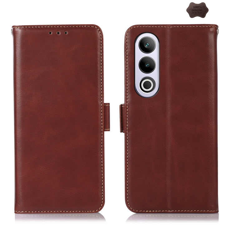 Magnetic Crazy Horse Texture Genuine Leather RFID Phone Case