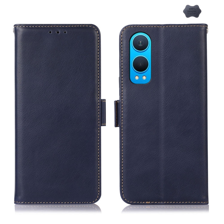 Magnetic Crazy Horse Texture Genuine Leather RFID Phone Case