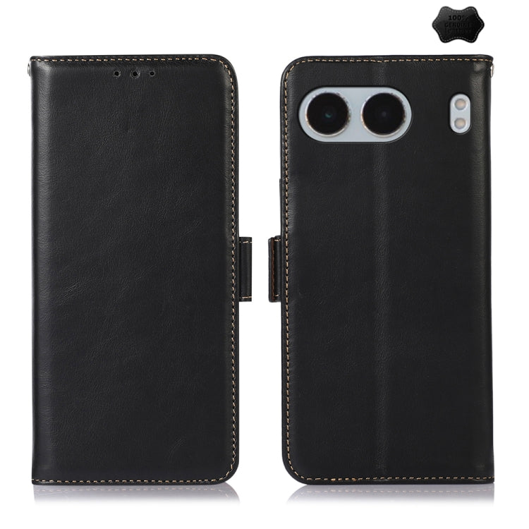 Magnetic Crazy Horse Texture Genuine Leather RFID Phone Case