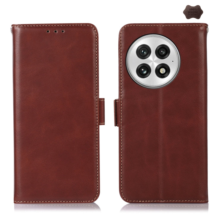 Magnetic Crazy Horse Texture Genuine Leather RFID Phone Case