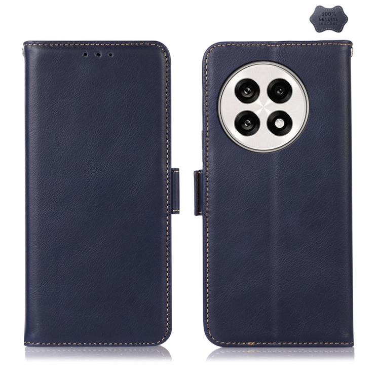 Magnetic Crazy Horse Texture Genuine Leather RFID Phone Case