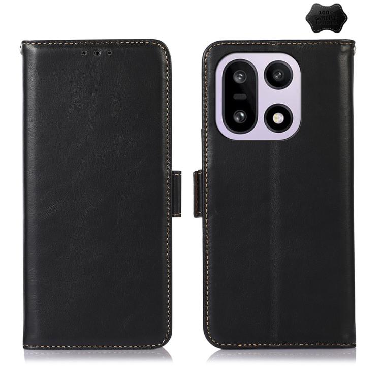 Magnetic Crazy Horse Texture Genuine Leather RFID Phone Case