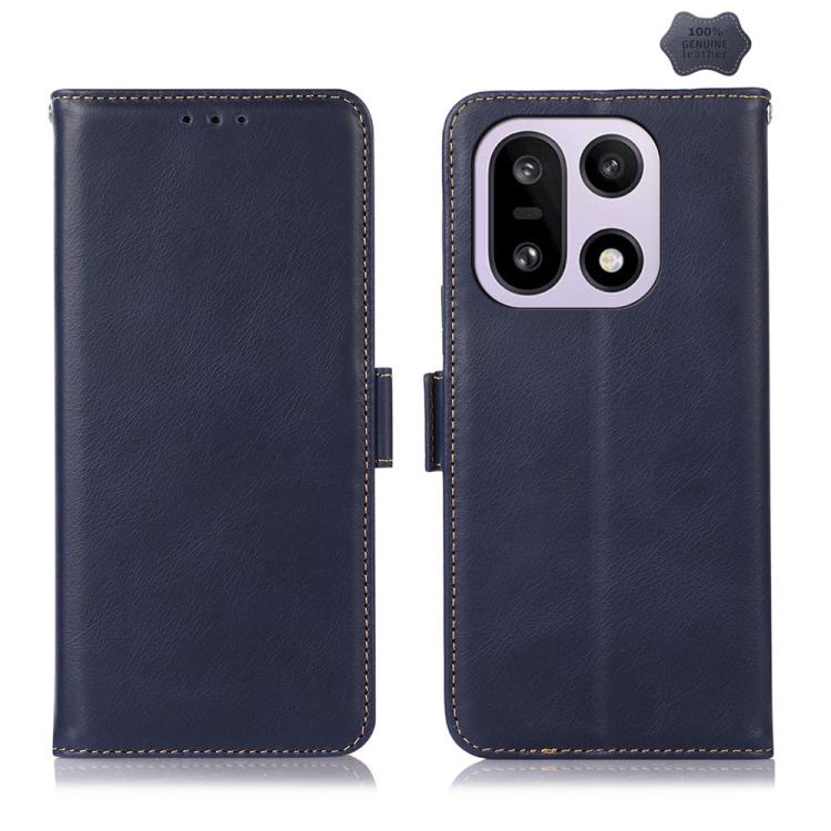 Magnetic Crazy Horse Texture Genuine Leather RFID Phone Case