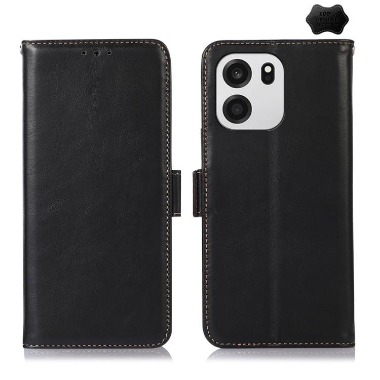 Magnetic Crazy Horse Texture Genuine Leather RFID Phone Case