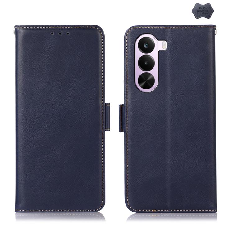 Magnetic Crazy Horse Texture Genuine Leather RFID Phone Case