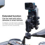 MOTOSLG Crab Motorcycle Phone Clamp Bracket — M10 Ballhead Mount with Anti-theft Lock