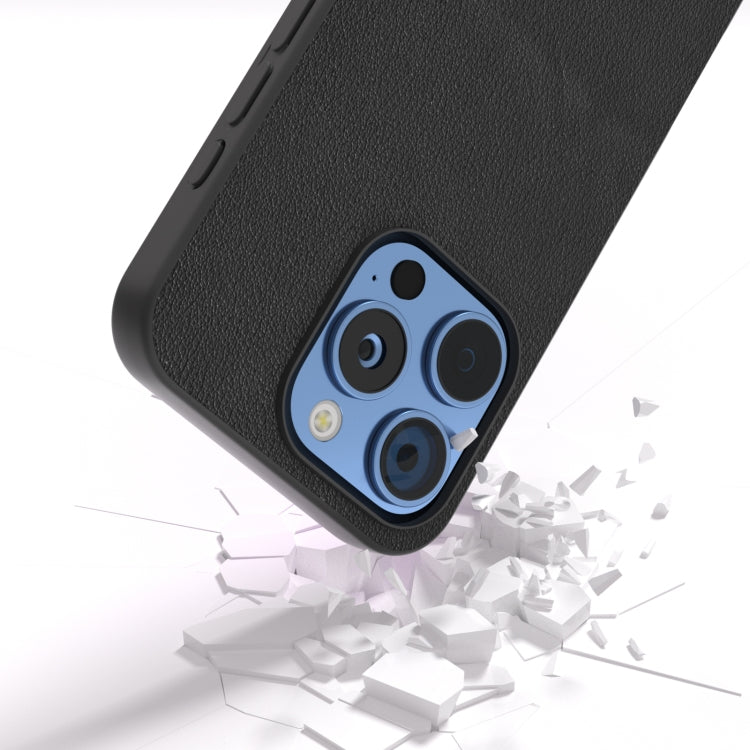 ABEEL Genuine Leather Wave Black Edge Phone Case