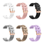 20mm Solid Color Rose Gold Buckle Silicone Watch Band