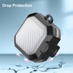 TPU + PC Transparent Carbon Fiber Wireless Earphones Protective Case With Switch
