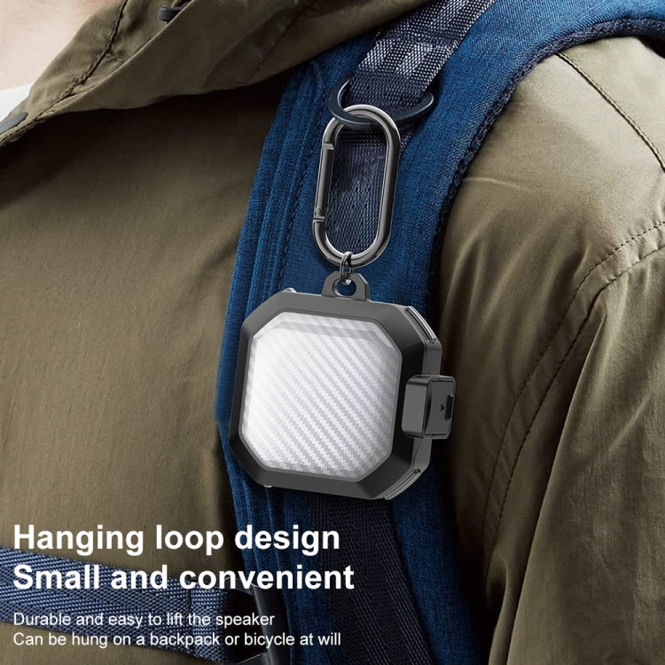 TPU + PC Transparent Carbon Fiber Wireless Earphones Protective Case With Switch