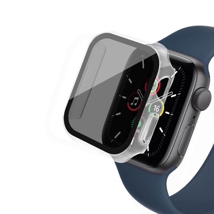 Frosted PC + Anti-spy Tempered Film Integrated Watch Protective Case — For Apple Watch 5 44mm