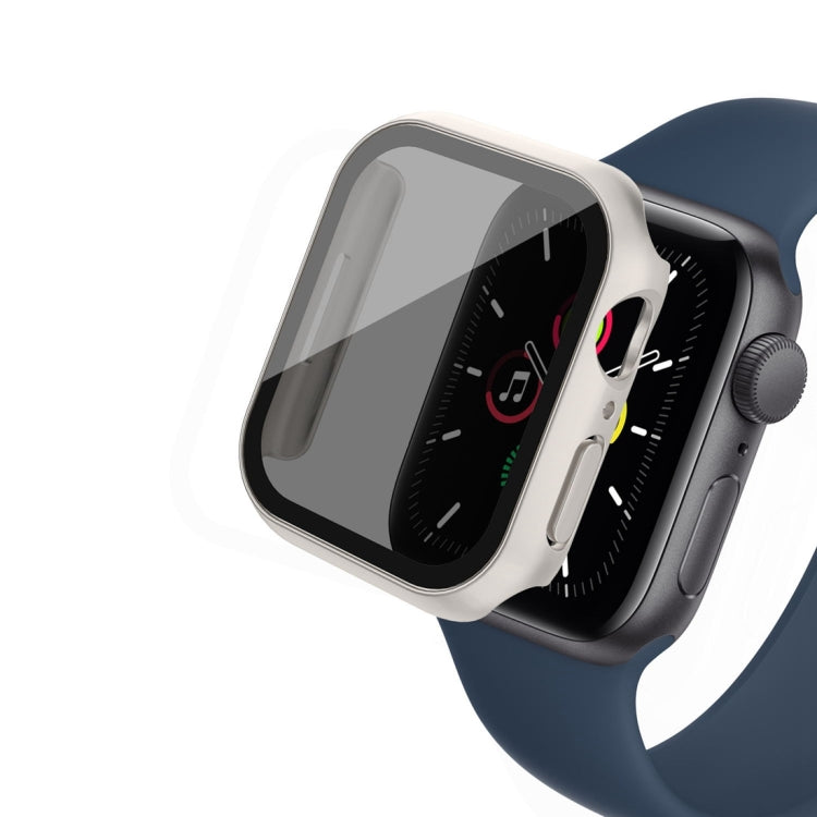 Frosted PC + Anti-spy Tempered Film Integrated Watch Protective Case — For Apple Watch 6 40mm