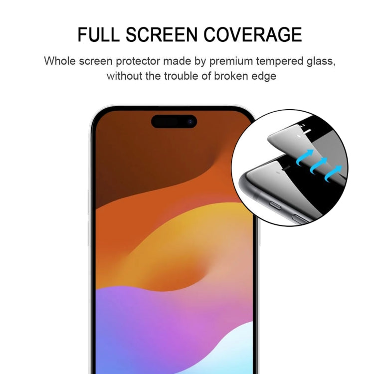 Full Glue Screen Tempered Glass Film — For iPhone 15 Pro