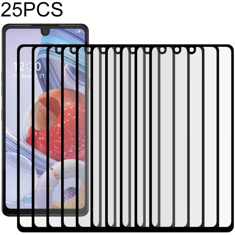 25 PCS Full Glue Full Screen Tempered Glass Film