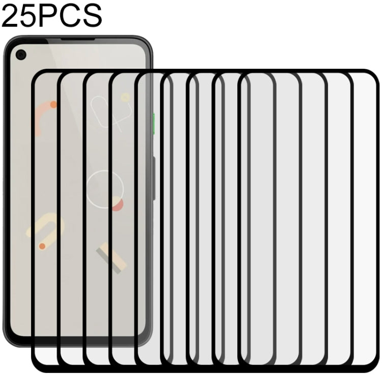 25 PCS Full Glue Full Screen Tempered Glass Film