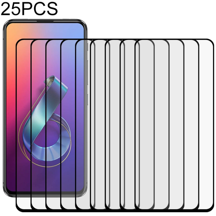 25 PCS Full Glue Full Screen Tempered Glass Film