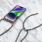 Wheat Straw TPU Shockproof Phone Case with Neck Lanyard