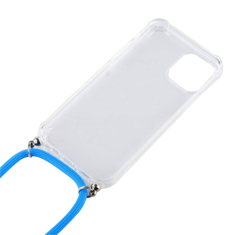 Four-Corner Shockproof Transparent TPU Case with Lanyard