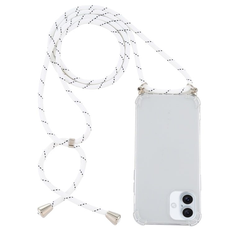 Four-Corner Shockproof Transparent TPU Case with Lanyard