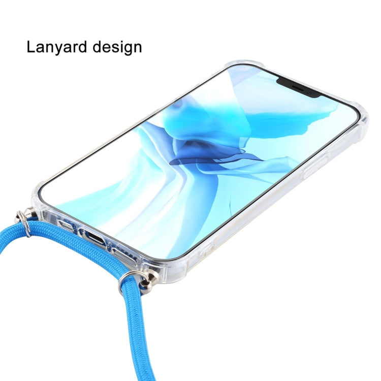 Four-Corner Shockproof Transparent TPU Case with Lanyard