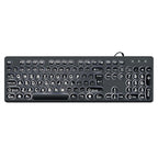MC-K315 104 Keys Large Characters Blacklit Wired Keyboard