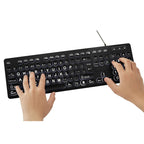 MC-K315 104 Keys Large Characters Blacklit Wired Keyboard