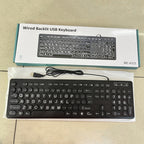 MC-K315 104 Keys Large Characters Blacklit Wired Keyboard