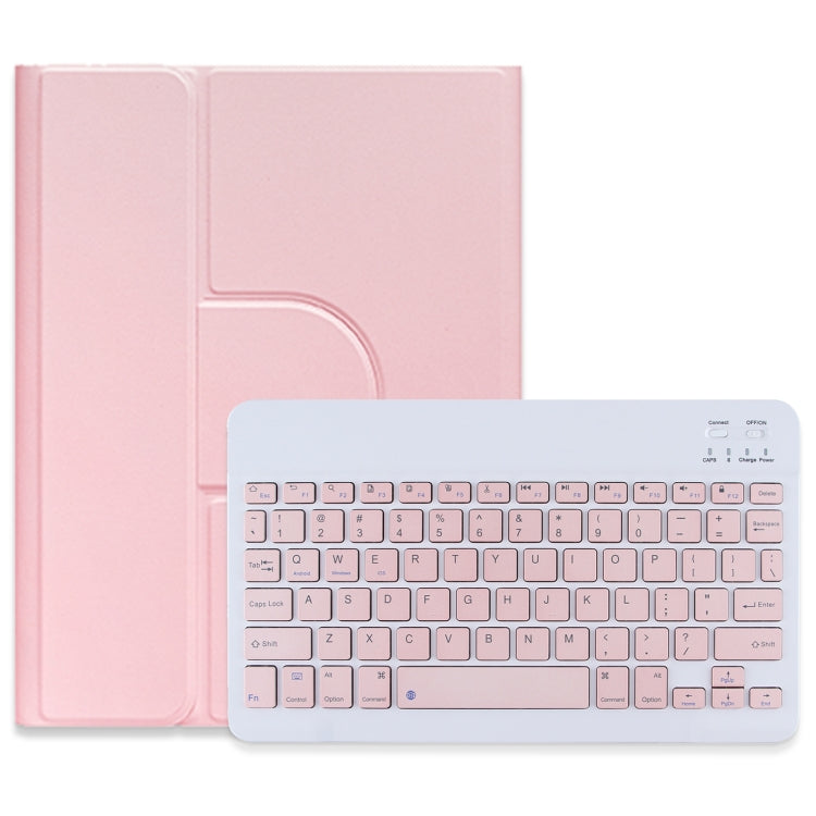 Square Button 360 Degree Rotatable Bluetooth Keyboard Leather Case