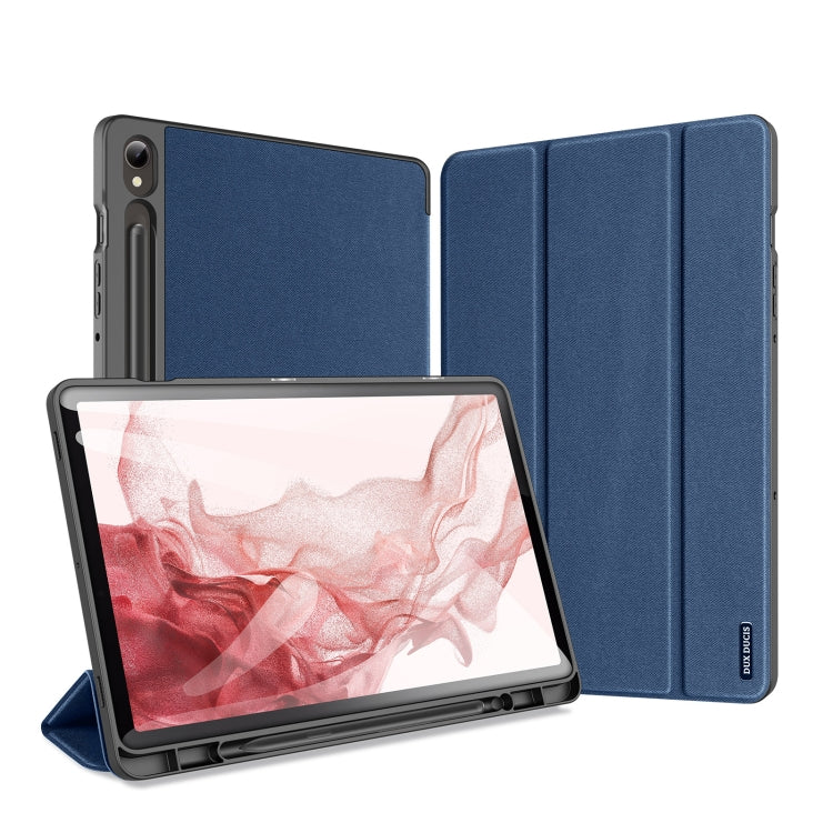 DUX DUCIS Domo Series Cloth Texture Magnetic Leather Tablet Case