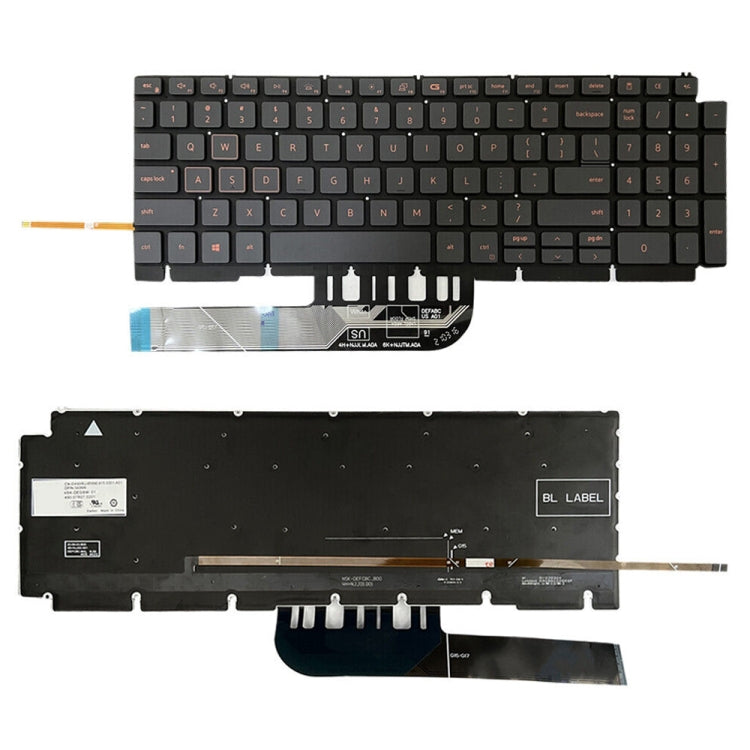 US Version Orange Backlight Laptop Keyboard