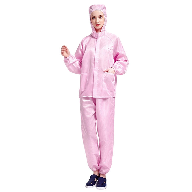Striped Anti-static Split Hood Dust-proof Work Suit — view 36