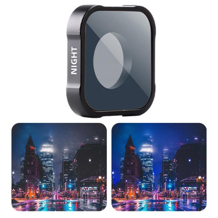 Action Camera Lens Filter For GoPro Hero11 Black / Hero11 Black mini / HERO10 Black / HERO9 Black — NIGHT Filter