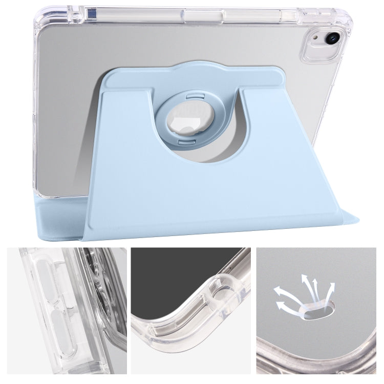 Clear Acrylic 360 Rotation Detachable Leather Tablet Case
