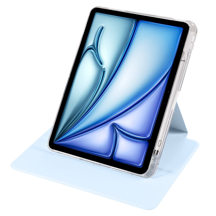 Clear Acrylic 360 Rotation Detachable Leather Tablet Case