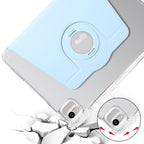 Clear Acrylic 360 Rotation Detachable Leather Tablet Case