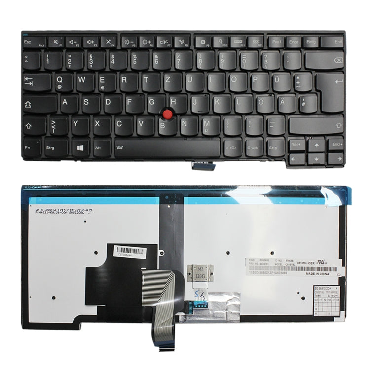 German Version White Back Backlight Laptop Keyboard