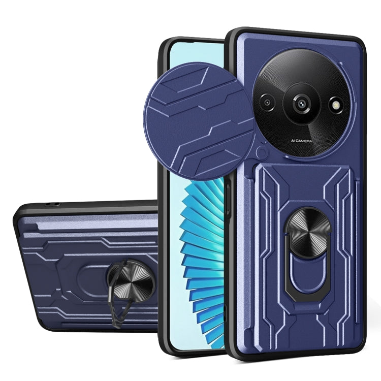 Sliding Camshield TPU+PC Phone Case with Card Slot