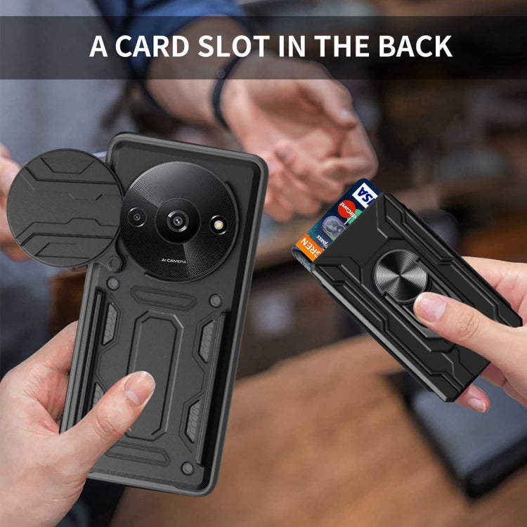 Sliding Camshield TPU+PC Phone Case with Card Slot