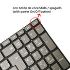 Spanish Version Backlight Laptop Keyboard with Power Button & Enter Key
