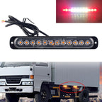 Car Truck Emergency Strobe Flash Warning Light 12LEDs Long Ultra-thin Side Lights, DC12V-24V / 36W, DC12V-24V / 36W(Yellow + Red + Yellow)