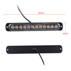 Car Truck Emergency Strobe Flash Warning Light 12LEDs Long Ultra-thin Side Lights, DC12V-24V / 36W, DC12V-24V / 36W(Yellow + Red + Yellow)