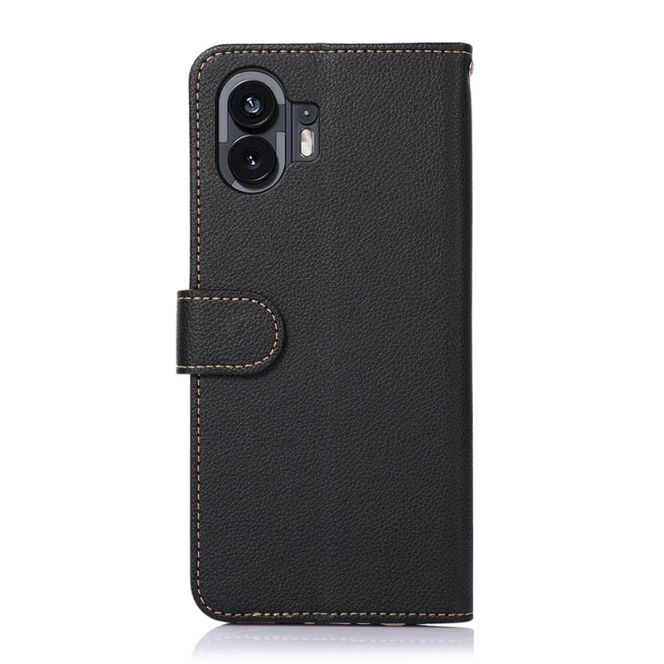 KHAZNEH Litchi Texture Leather RFID Phone Case
