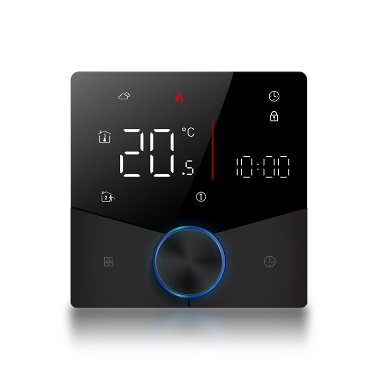Smart Home LED Thermostat — Black