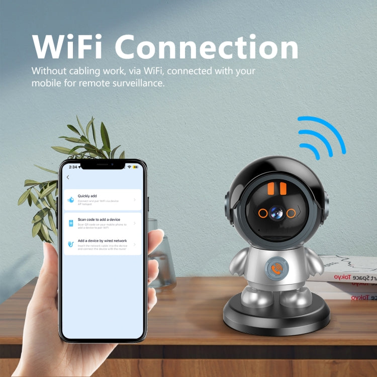 ESCAM PT302 Robot 3MP One Click Call Humanoid Detection WiFi IP Camera