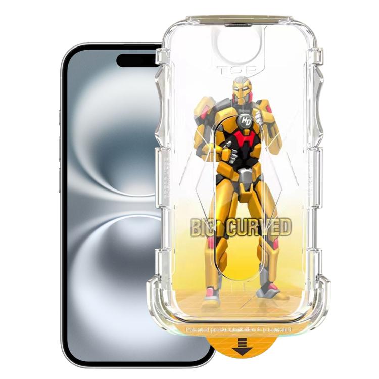 Easy Install Dust-proof Armor Tempered Glass Film — For iPhone 15 Plus