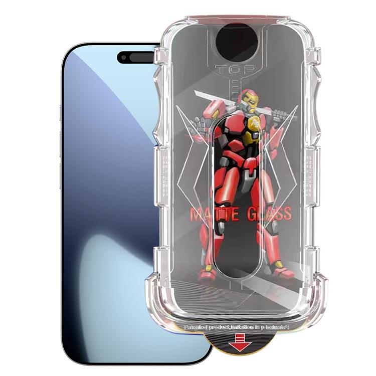 Easy Install Matte Armor Tempered Glass Film — For iPhone 16 Pro Max